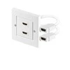 Kabelis MicroConnect HDMI sieninis lizdas 2 port baltas - HDMWALL2