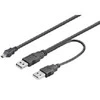 Kabelis USB MicroConnect USB-A - 0.6 m Juodas (USBAAB06)