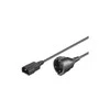 Maitinimo kabelis MicroConnect Adapteris C14 -Schuko, 2m (PE130200)