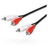 MicroConnect 2xRCA - 2xRCA - 0.5m - 2 x RCA - 2 x RCA - 0.5 m - Juodas