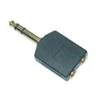 AV adapteris MicroConnect Jack 6,3 mm M - 2x lizdas 3,5 mm F juoda