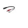 Kabelis MicroConnect Jack 3,5mm - RCA (Cinch) x2 0,2m juoda (AUDALH02)