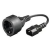 Maitinimo kabelis MicroConnect Adapteris C14 -Schuko, 0,23m (PE130075)
