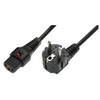 MicroConnect Assmann Electronic ASM IEC-EL249S maitinimo kabelis, R/A Schuko kištukas, HO5VV-F 3 X 1.00mm2 iki C13 IEC LOCK, 1m juodas