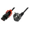MicroConnect Assmann Electronic ASM IEC-EL332S maitinimo kabelis, R/A Schuko kištukas, H05VV-F 3 X 1.00mm2 iki C13 IEC LOCK 2m juodas