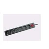 Galios juosta MicroConnect 6 lizdai 1,8 m juodos (GRU006B)