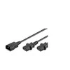 Maitinimo kabelis MicroConnect C13x2 - C14, 1,8m (PE061318)