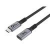 Ilginamasis USB-C–USB-C kabelis MicroConnect (USB3.2CC1EX), 1 m, 100 W, Juodas