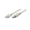 MicroConnect Kabelis DELTACO USB 2.0 "A-B", 1.0m, baltas-juodas / USB-210
