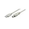 MicroConnect Kabelis DELTACO USB 2.0 "A-B", 1.0m, baltas-juodas / USB-210