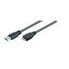 USB laidas MicroConnect USB-A - mikroUSB 1 m Juoda (USB3.0AB1MICRO)