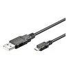 USB kabelis MicroConnect USB-A - mikroUSB 1,8 m juodasis (USBBMICRO18)