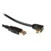 Kabelis USB MicroConnect USB-A - USB-B 2 m Juodas (USBAB2ANGLED2)