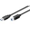 USB kabelis MicroConnect USB-A - USB-B 5 m Juodas (USB3.0AB5B)
