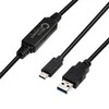 USB kabelis MicroConnect USB-C - USB-A 5 m, juodas (USB3.1CA5AMP)