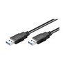 USB kabelis MicroConnect USB-A - USB-A 2 m Juodas (USB3.0AA2B)