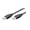 USB kabelis MicroConnect USB-A - USB-A 5 m Juodas (USB3.0AA5B)