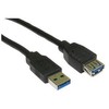 USB kabelis MicroConnect USB-A - USB-A 1 m Juodas (USB3.0AAF1B)