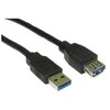 USB kabelis MicroConnect USB-A - USB-A 1 m Juodas (USB3.0AAF1B)