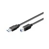 USB kabelis MicroConnect USB-A - USB-B 0,5 m Juodas (USB3.0AB05B)