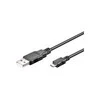 MicroConnect USBABMICRO0,60 - 0.5 m - USB A - Micro-USB B - Male/Male - Juodas