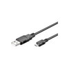 USB kabelis MicroConnect USB-A - mikroUSB 5 m juodasis (USBBMICRO5)