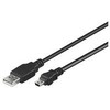 USB laidas MicroConnect USB-A - miniUSB 5 m juodas (USBMB55)