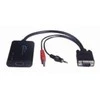AV adapteris MicroConnect D-sub (VGA) - HDMI + USB-A + lizdas 3,5 mm juoda (MONGDMI)