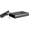 Kietasis diskas NATEC NKZ-0448 RHINO išorinis USB 3.0 korpusas skirtas 3,5 colio SATA HDD juodas aliuminis