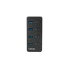 NATEC NHU-1557 Hub USB 3.0 Mantis2 4-jungtys on/off with AC Adapteris Juodas
