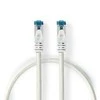 Nedis Cat 6a Kabelis S/FTP | RJ45 Stecker | RJ45 Stecker | 0.50 m | Snagless | Rund | Geflochten / PVC | Sidabrinė | Verpackung mit Sichtfenster
