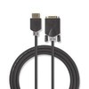 Nedis HDMI™ kabelis | HDMI™ jungtis | DVI-D 24+1 kontaktų jungtis 1080p | Paauksuotas | 2,00m | Tiesus | PVC | Antracitas | Pakuotė su langu ir Eu