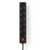 Roger Nedis EXSO630F2BK - 3 m - Indoor - IP20 - Juodas - 6 AC outlet(s) - 230 V