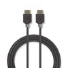 Nedis High Speed HDMI™ Kabelis mit Ethernet | HDMI™ Stecker | 4K@60Hz | 18 Gbps | 7.50 m | rund | PVC | Anthrazit | Verpackung mit Sichtfenster
