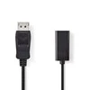 Nedis 0,2 m DisplayPort - HDMI-Kabelis, Juodas [DisplayPort-Stecker - HDMI-Buchse]