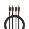 Kabelis Nedis Audio Cable 2x RCA -> 2 x RCA 2m Juodas