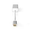 Nedis USB adapteris USB 3.2 Gen 1 USB-C™ vyriškas – RJ45 moteriškas, 1 Gbps, 0,20 m, apvalus, paauksuotas, pintas / nailonas, sidabras