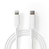 Nedis 2m USB-C Lightning laidas iPad, iPhone, iPod, baltas