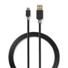 Nedis USB laidas | USB 2.0 | USB-A vyrelis | USB Micro-B jungtis | 480Mbps | Paauksuotas | 2,00m | apvalus | PVC | Antracitas | Pakuotė su peržiūros langeliu