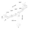 Laikiklis Neomounts NEWSTAR PLOKŠČIO EKRANO STALO MOUNTIKAS (GROMMET) 10-27" Sidabrinis