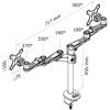 Laikiklis Neomounts NEWSTAR PLOKŠČIO EKRANO STALO MOUNTIKAS (GROMMET) 10-27" Sidabrinis