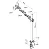 Neomounts Newstar FPMA-D935POLE70 monitoriaus laikiklis arba stovas 76,2 cm (30") Gnybtas Sidabras