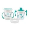 NUK Mini Cups 360° kūdikio puodelis su neutraliu dangteliu