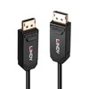 DisplayPort Kabelis - LINDY Šviesolaidinis Hibridinis DisplayPort 2.0 UHBR10 Kabelis, 7680x4320@60Hz, 10 m, Juodas