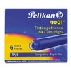 Rašalo kapsulės Pelikan TP/6, trumpos, mėlynos (6 vnt.) 1223-012
