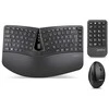 Klaviatūra ir pelė Perixx Perixx PERIDUO-606A DE, 3-in-1 klaviatūra and pelė set, wireless, ergon., juodas