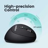 Pelė Perixx Perixx PERIMICE-819, PERIMICE-819 - Belaidė ergonomiška vertikali pelė su tyliu spustelėjimu ir mažu dizainu - daugiafunkcinė, juoda
