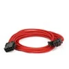 PHANTEKS 6+2-Pin PCIe Extension 50cm – sleeved raudonos spalvos