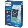 Philips s-bag Dulkių siurblių maišeliai FC8022/04 4 x dulkių maišeliai Vienas standartas tinka visiems Antialerginiam filtravimui