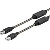 VivoLink USB laidas USB-A - micro-B 15 m juodas (PROUSBAB15)